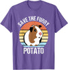 Vintage Guinea Pig Shirts and Gifts Save The Furry Potato Funny Guinea Pig T-Shirt - Purple Heather