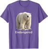 Endangered Animal Species Apparel Company Polar Bear Endangered Animal Species T-Shirt - Purple Heather