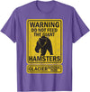 Montana Wildlife Nature Apparel Funny Glacier National Park Grizzly Brown Bear Souvenir Gift T-Shirt - Purple Heather