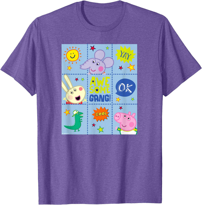 Peppa Pig - George Pig Awesome Crew T-Shirt - Purple Heather