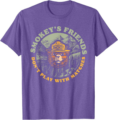 Smokey's Friends Don't Play With Matches Retro Smokey Bear T-Shirt
