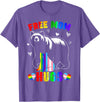 Amb Proud Mom Mommy Mama LGBTQ Mothers Day Women Free Mom Hugs Mama Bear LGBTQ Pride Rainbow Flag Mothers Day T-Shirt - Purple Heather