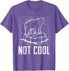 Climate Change Designs Polar Bear Against Climate Change Global Warming Design T-Shirt - Purple Heather