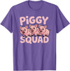 Piggy Squad - Matching Outfit Pig Lover Design T-Shirt - Purple Heather