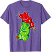 Urban Empyre Gummy Bear Candy Red Green T-Shirt - Purple Heather