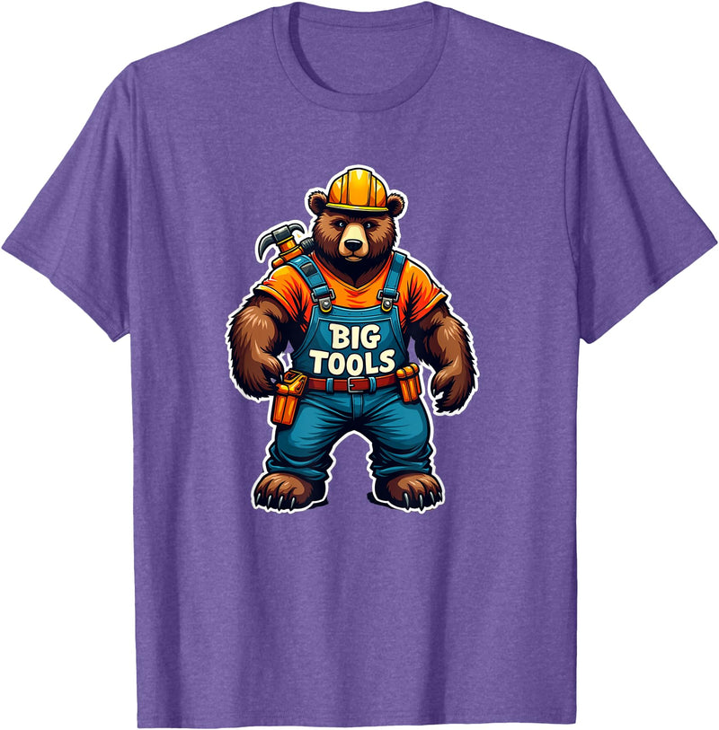 Jay Moe Design I Love Muscle Bear Funny Gay Big Tools LGBTQ Pride Vintage T-Shirt - Purple Heather