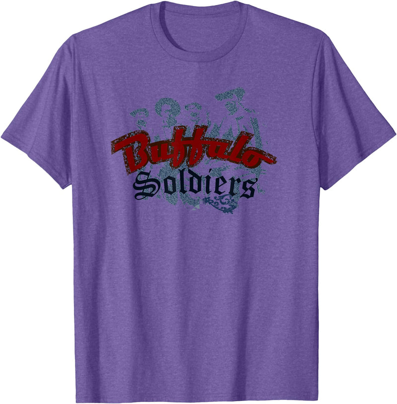 Gene Brown - drawn2themusic Buffalo Soldiers Top T-Shirt - Purple Heather