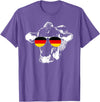 Oktoberfest German Flag Cow Sunglasses Germany Funny Cute T-Shirt - Purple Heather