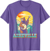 The Thrift Garage Asheville North Carolina Banjo Bear Vintage Nature T-Shirt - Purple Heather
