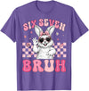 Bunny Rabbit 67 Six Seven Bruh 6 7 Happy Easter Women Girls T-Shirt in Purple Heather