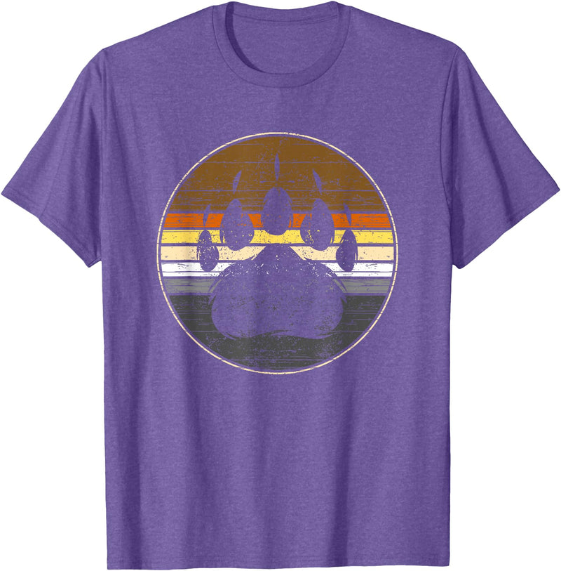 Bear Gay Pride by Content Design Studio Bear Paw Colours Community Flag Gay Bear T-Shirt - Purple Heather