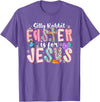 Silly Rabbit Easter Is for Jesus Religious Christian Easter T-Shirt in Purple Heather
