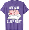 Cute Farmer Animal Designs Official Sleep Shirt Sleeping Cute Pig Piggy Farmer T-Shirt - Purple Heather