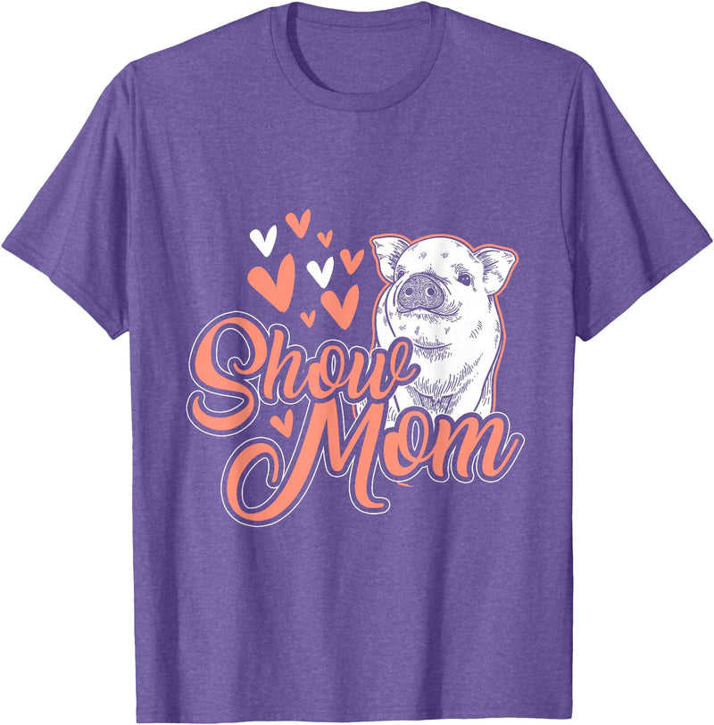 Animal Tees & Gift Idea Show Mother Pigs T-Shirt - Purple Heather