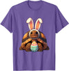 Funny Easter Tortoise Lovers Egg Eggs Bunny Rabbit Funny T-Shirt in Purple Heather