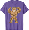Snabdesign84 Bear Bodybuilder Bodybuilding Sports T-Shirt - Purple Heather