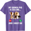 Guinea Pig Lover Apparel Furry Potato Pets My Guinea Pig Calls and I Must Go T-Shirt - Purple Heather