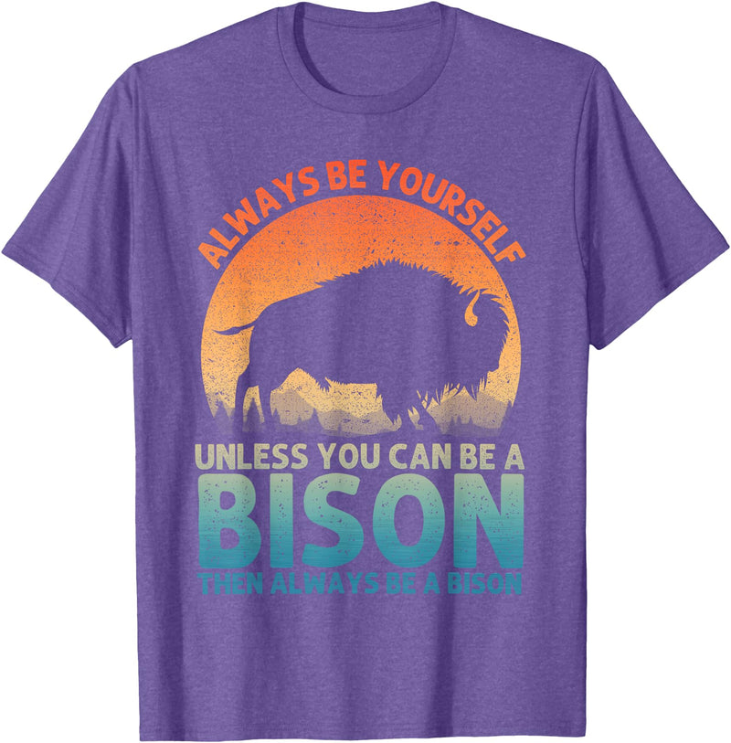 Bison Gift Bison Lover Accessories & Buffalo Stuff Cool Bison Design For Men Women Buffalo Animal Lovers Bison T-Shirt -