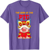 The Year Of The Pig 2031 Chinese Lunar New Year Year Of The Pig 2031 Chinese New Year Zodiac Sign Kids T-Shirt - Purple Heather