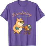 Hamstering Through Life Cute Hamster Tee - Hamster Owner T-Shirt - Purple Heather