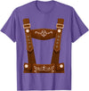 Bavarian Oktoberfest Halloween Costume Oktoberfest Costume Halloween Lederhosen T-Shirt - Purple Heather