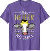 Cow Lover - Funny Animal Farm Gifts This heifer does not take bull design farm cow holding T-Shirt - Purple Heather