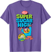 Mathiole Super Sugar Funny Cereal Box Sweet Tooth Bear Candy T-Shirt - Purple Heather