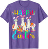 Happy Easter Three Llama Wearing Bunny Ear Happy Easter Llama Lover Three Llama Wearing Bunny Ear T-Shirt - Purple Heather