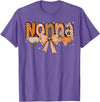 Pumpkin Fall Leopard Happy Thanksgiving Mat Nonna Pumpkin Fall Coquette Bow Thanksgiving Mom Women T-Shirt - Purple Heather
