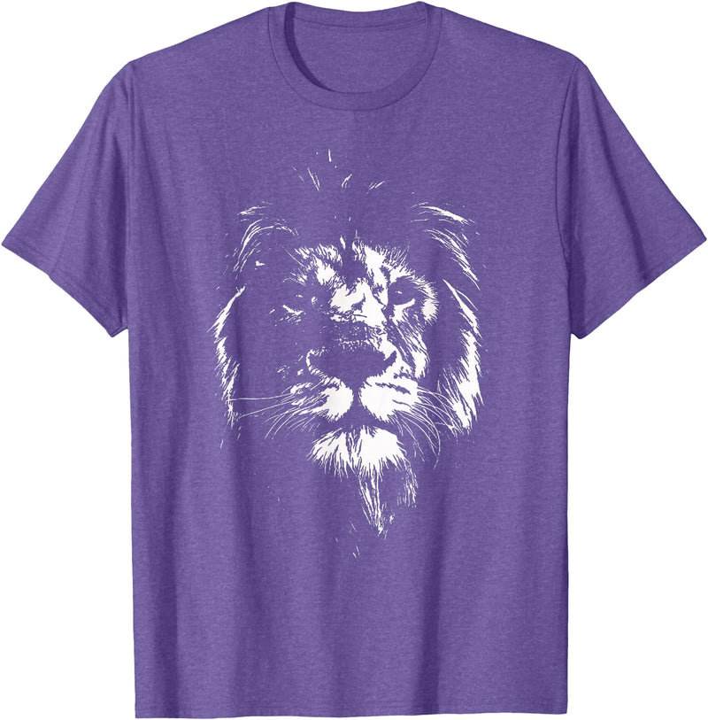 Löwe Löwen Tiere Motiv Lion Africa Lion Shirt Animals Lion Head Lion Mane Gift T-Shirt - Purple Heather