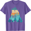 Forest Animal Outdoor Nature Bears Gift Grizzly Bear Animal of the Forest Nature Brown Bear Retro Brown Bear T-Shirt - Purple Heather