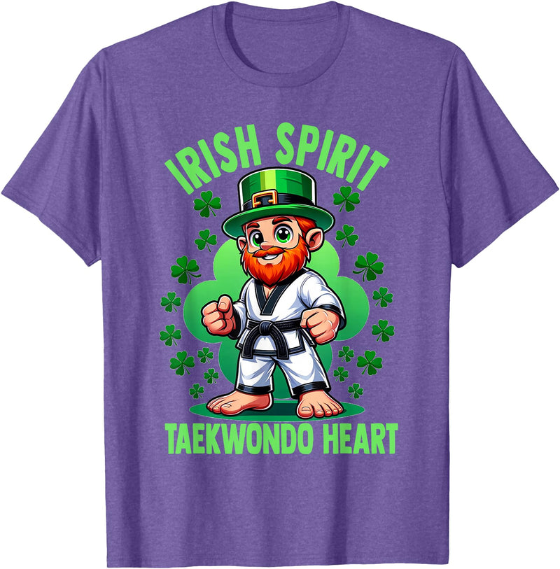 Buffalo Taekwondo Karate and Martial Arts Tees St Patricks Day Martial Arts Irish Spirit Taekwondo Heart T-Shirt - Purple