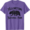 Yellowstone National Park Wyoming USA Outdoor Yellowstone National Park Bear Nature Hike Outdoors Vintage T-Shirt - Purple Heather