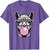 Llama Lovers Funny Animal Tee for Men Women & Kids Cute Llama Shirt for Women Funny Llama Lovers T-Shirt - Purple Heather