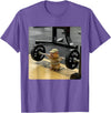 Hamster Deadlift Training Funny Cute Rat Weightlifting Meme T-Shirt - Purple Heather