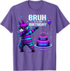 Llama Pinata Birthday Family Decorations Bruh Its My Birthday Llama Pinata Boy Girl Family Party Bday T-Shirt - Purple Heather