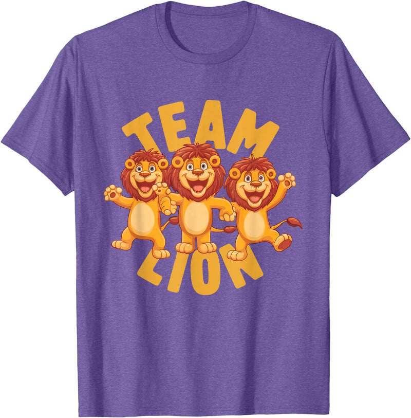 Lion Design for Lion Lovers Team Lion Stuff | Lion Costume | Products for Lion T-Shirt - Purple Heather
