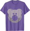 Cub & Bear Beard Hair Shirts Mens Cub & Bear Bears Hairy Beard Face Shirt So Trendy and Cute T-Shirt - Purple Heather