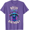 Llama Birthday Apparel Family Party Birthday Tees Bruh Its My Birthday Llama Boy Kids Girl Family Funny Party T-Shirt - Purple Heather
