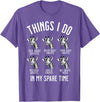 Things I Do In My Spare Time Giraffe Lover Funny Things I Do In My Spare Time Giraffe Safari Animal T-Shirt - Purple Heather