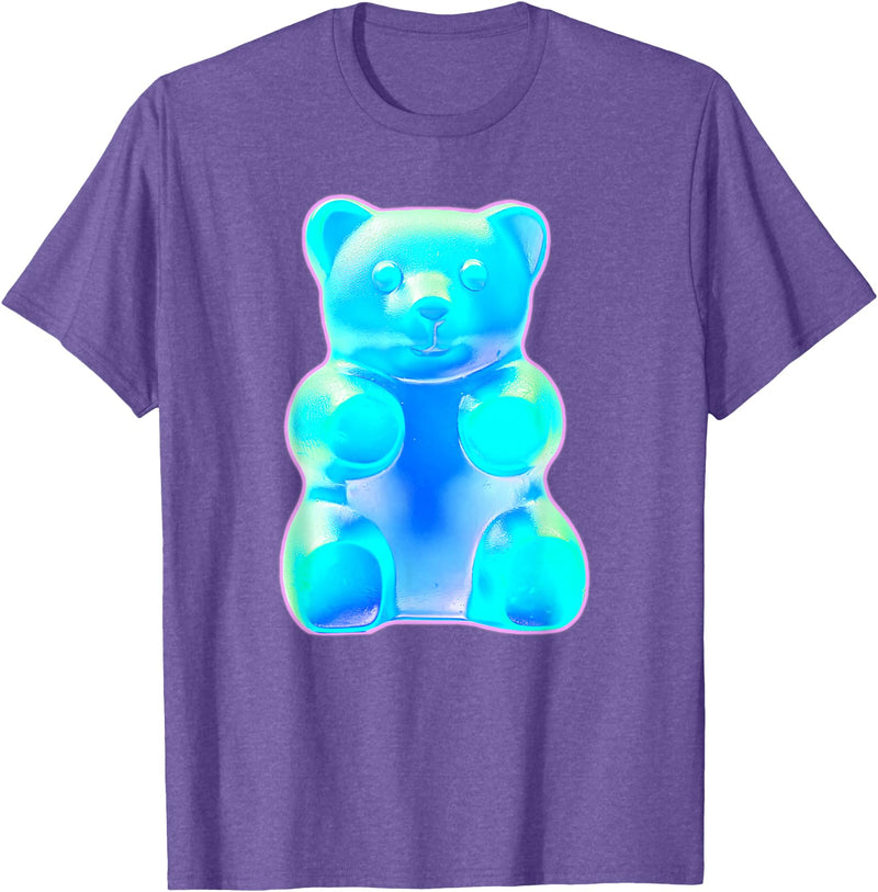 Urban Empyre Blue Gummy Bear T-Shirt - Purple Heather