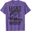 My Lucky Fishing Shirt Youth Teen Boys Bass Fish Men My Lucky Fishing Shirt Boy Youth Funny Fisherman Toddler T-Shirt - Purple Heather