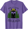 LaLa Designs Only You Can Prevent Drama Llama Forest Camping Smokey T-Shirt - Purple Heather
