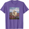 Dee Claire Art & Designs Polar Bear Summer Wildflower Meadow Nature Artwork T-Shirt - Purple Heather