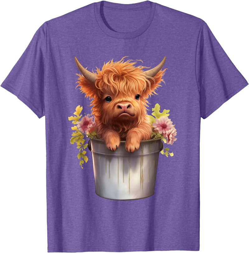 MINI HIGHLAND COW DESIGNS MINI HIGHLAND COW GRAPHIC T-Shirt - Purple Heather