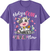 Holy Cow I'm Three 3 3rd Birthday Boy Girl Kids Holy Cow I'm Three 3 Years Old 3rd Birthday Boy Girl T-Shirt - Purple Heather