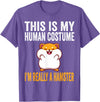 This is My Human Costume I'm Really A Hamster Halloween Kids T-Shirt - Purple Heather