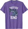 Catfish Gifts Catfish King Catfish Fishing T-Shirt - Purple Heather