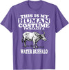 This is My Human Costume I'm Really a Water Buffalo T-Shirt T-Shirt - Purple Heather