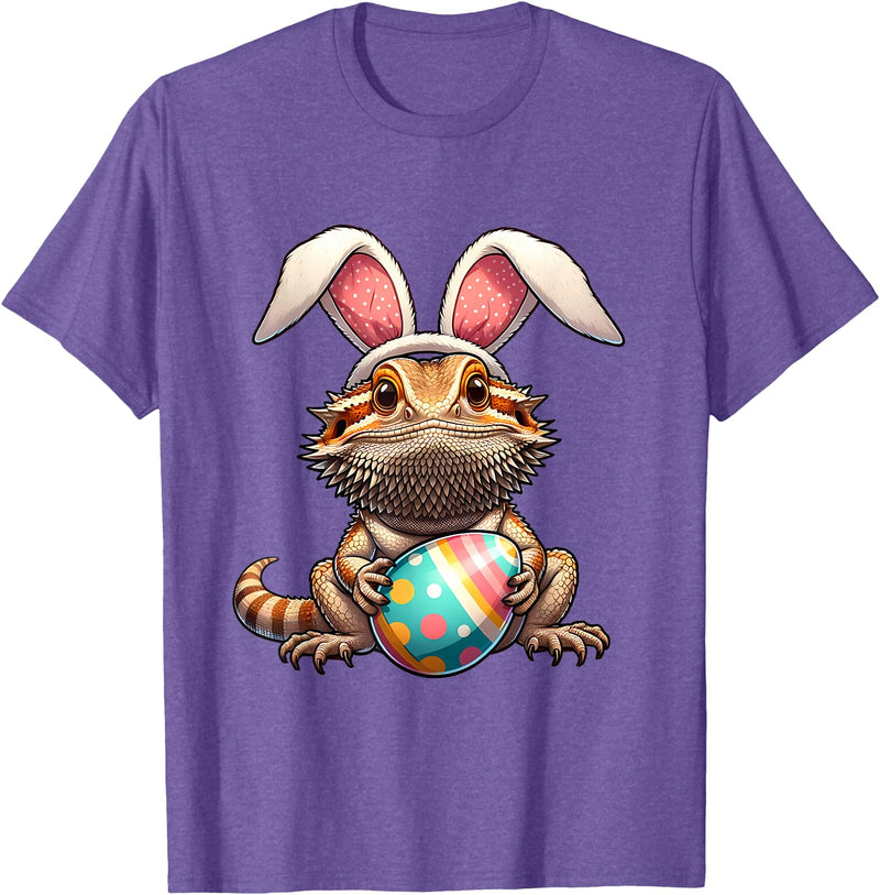 Easter Bearded Dragon Pets Pet Egg Eggs Bunny Rabbits T-Shirt in Purple Heather